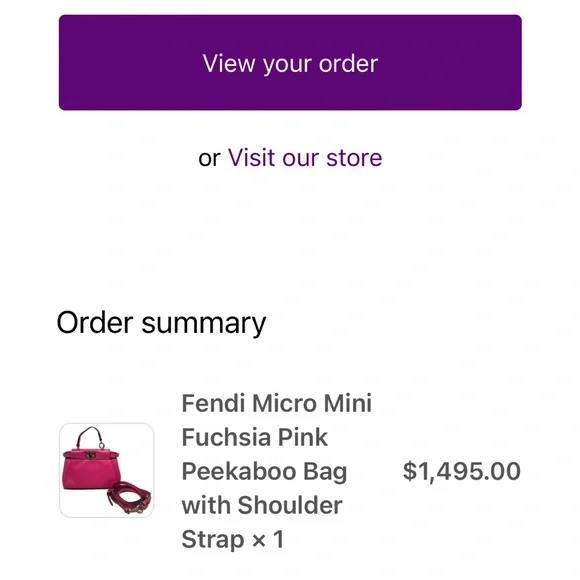 Fendi micro peekaboo fuchsia bag - Picture 8 of 14